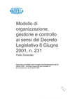 Modello di organizzazione, gestione e controllo - D.Lgs. 231/2001