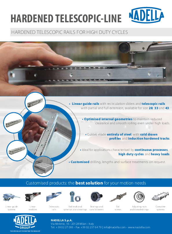 Guide telescopiche: ® Nadella S.r.l.